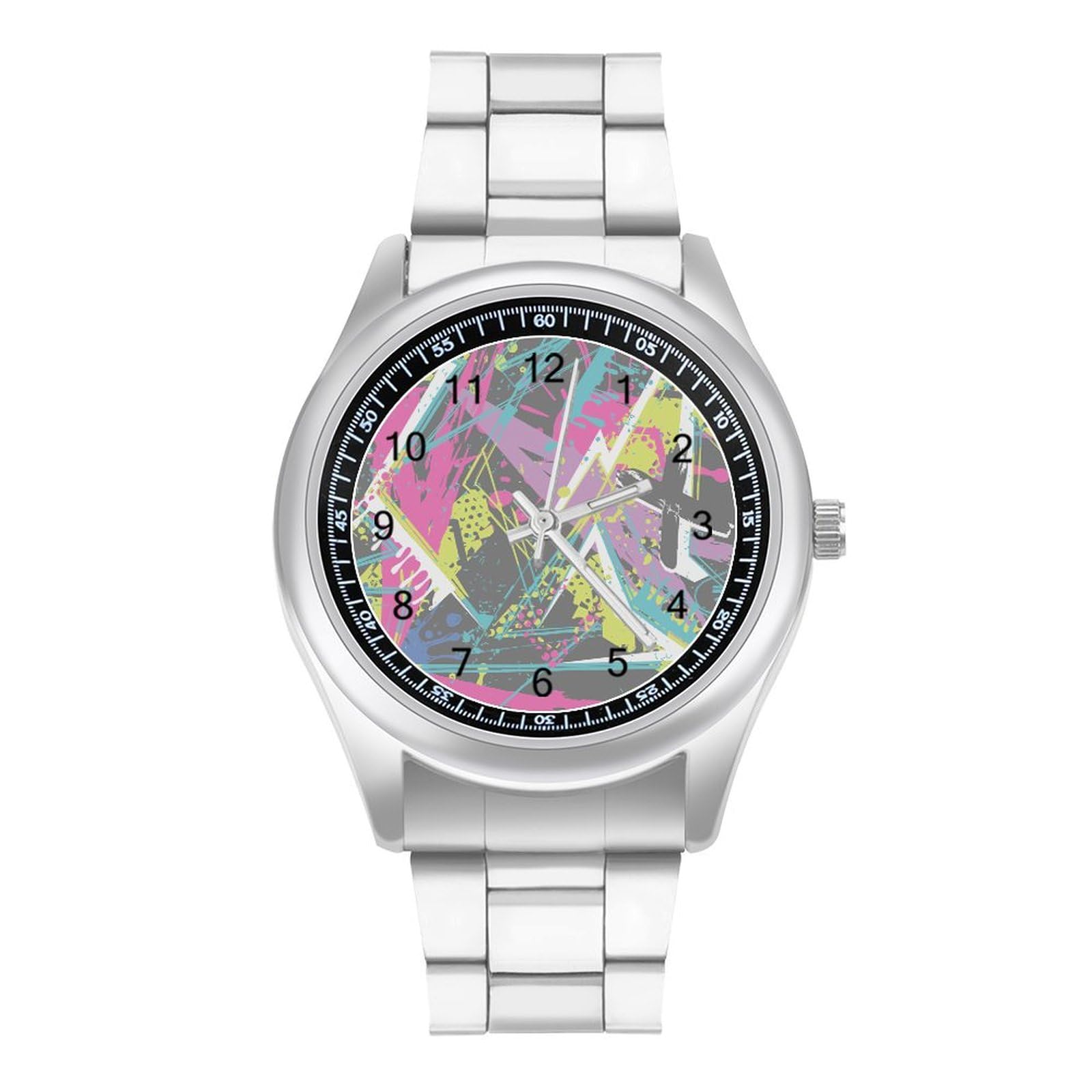 Geometric Abstract Dial Watch