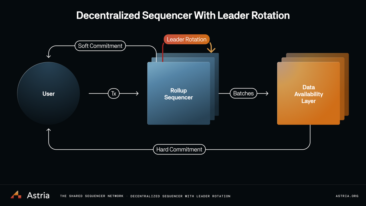 Abstract diagram showing shared sequencer architecture connecting multiple rollups in a blockchain ecosystem