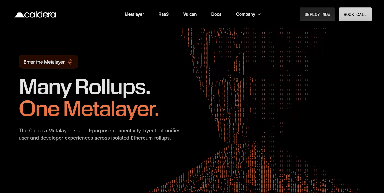 Caldera RaaS no-code dashboard interface 2025