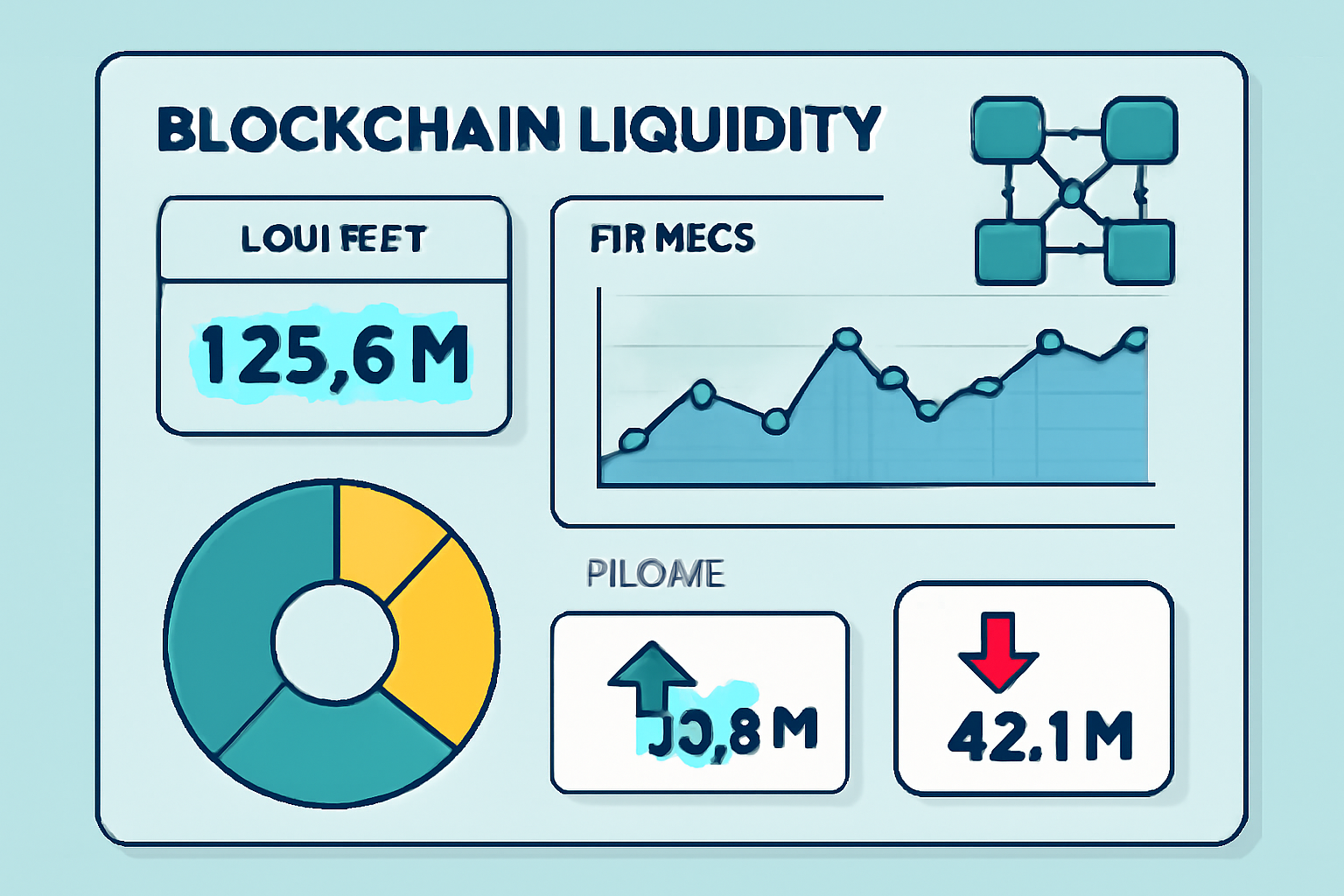 dashboard monitoring blockchain liquidity metrics and flows